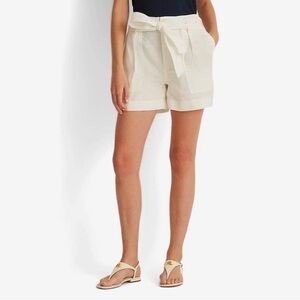 NWOT Lauren Ralph Lauren Tie Front Linen Short